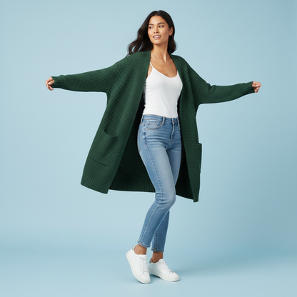 Elegant Women's Cardigan | Cozy Long Cardigan Sweater