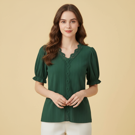 White Puff Sleeve Blouse | Women's Summer Tops Plus Size