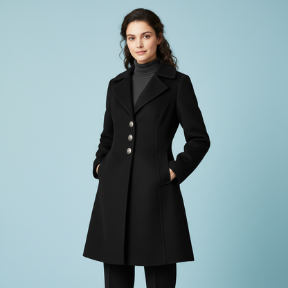 Elegant Women's Button Coat | Stylish Outerwear